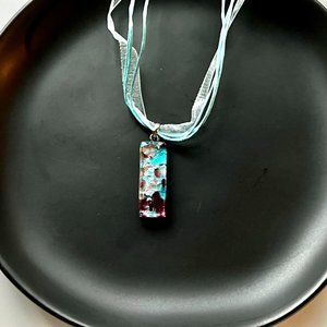 Italian Made Vintage Fused Glass Murano Pendant